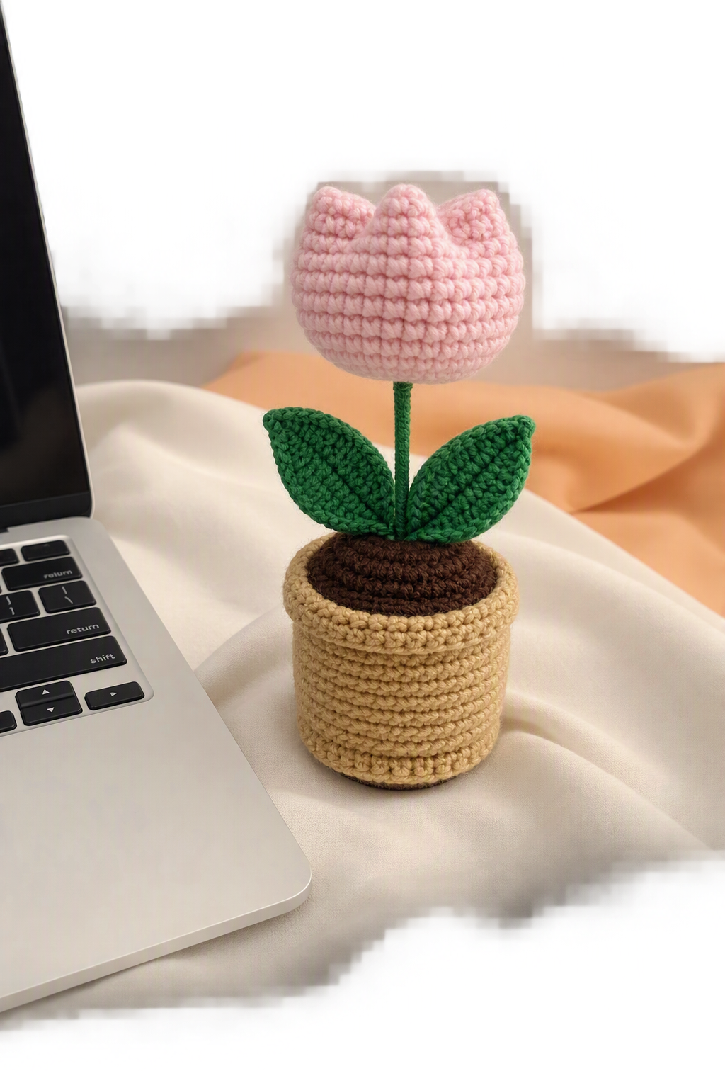 Mini Crochet Tulip Pot